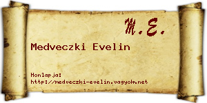 Medveczki Evelin névjegykártya